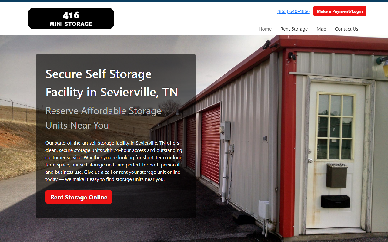 416ministorage.com screenshot