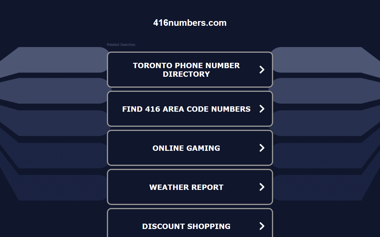416numbers.com screenshot