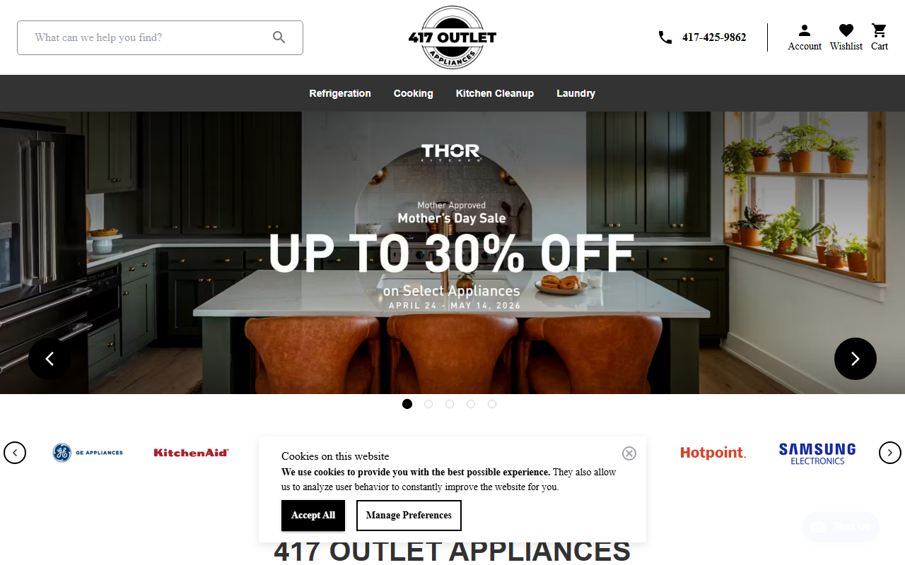 417appliance.com screenshot