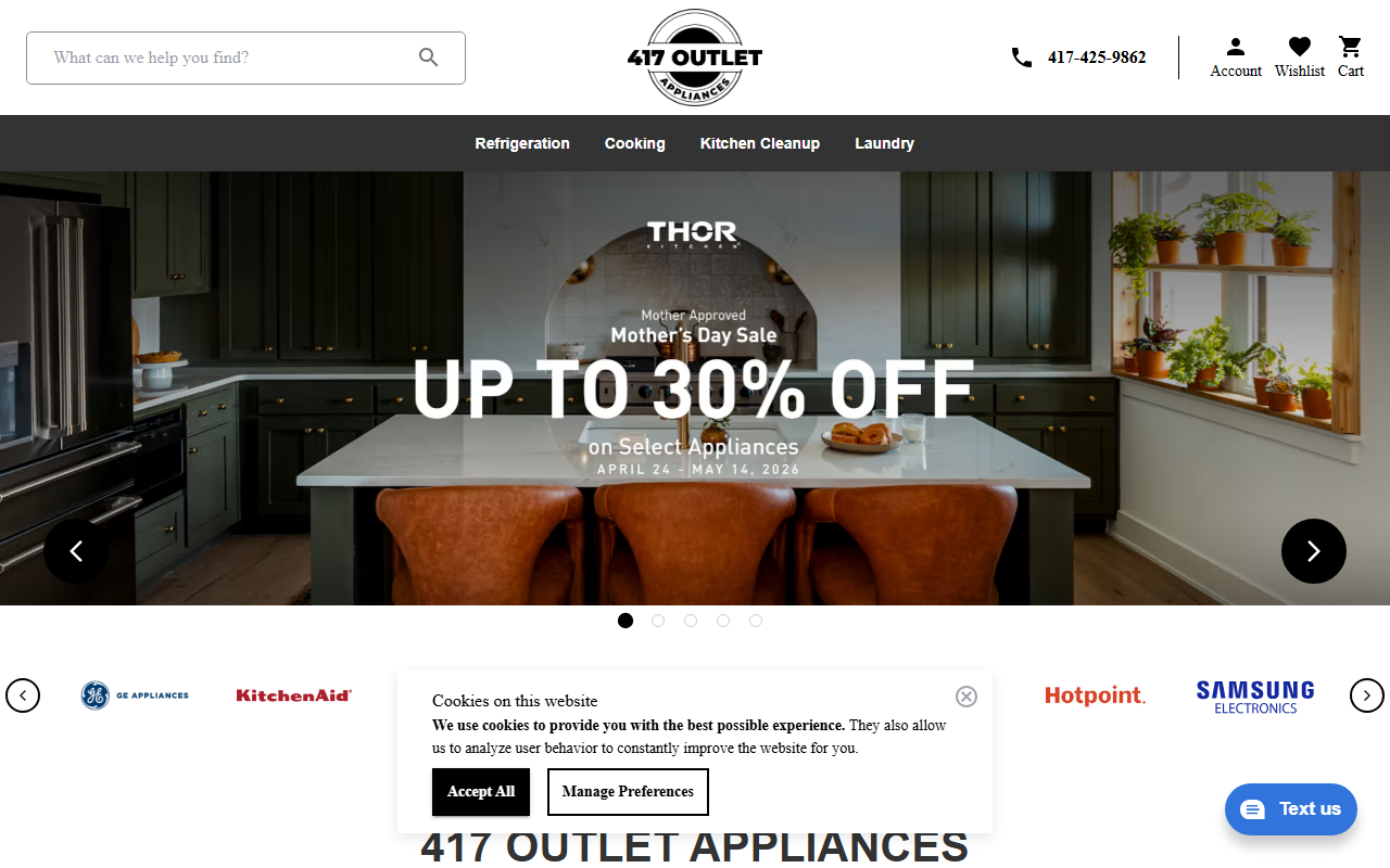 417appliances.com screenshot