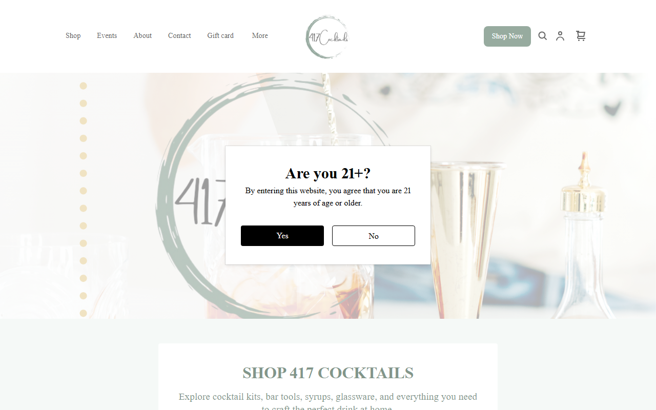 417cocktails.com screenshot