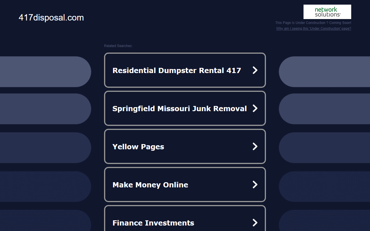 417disposal.com screenshot