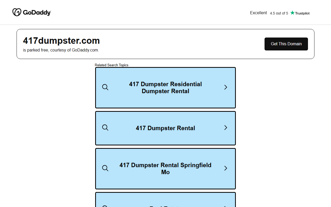 417dumpster.com screenshot