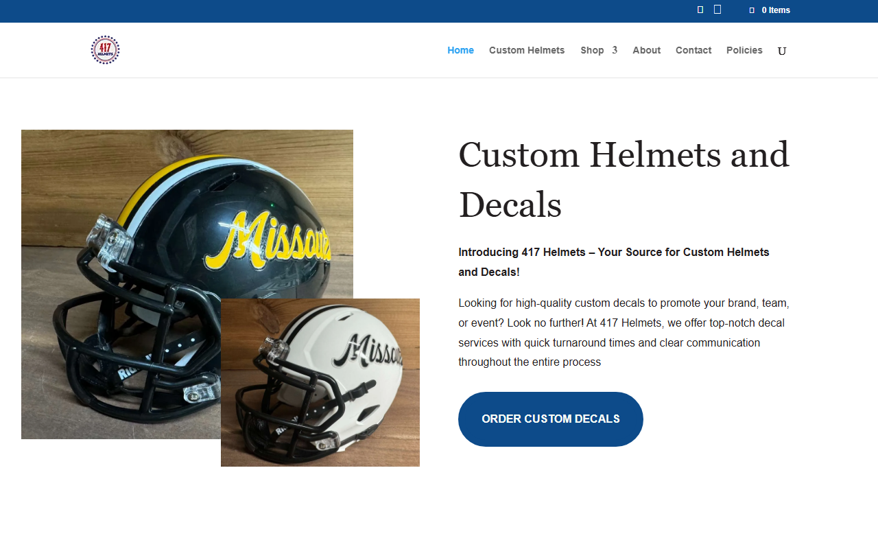 417helmets.com screenshot