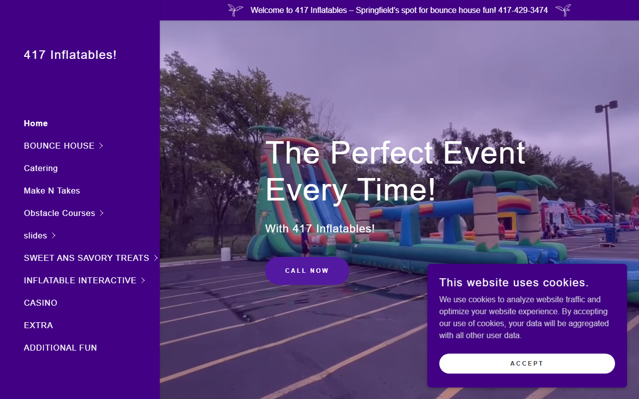 417inflatables.com screenshot