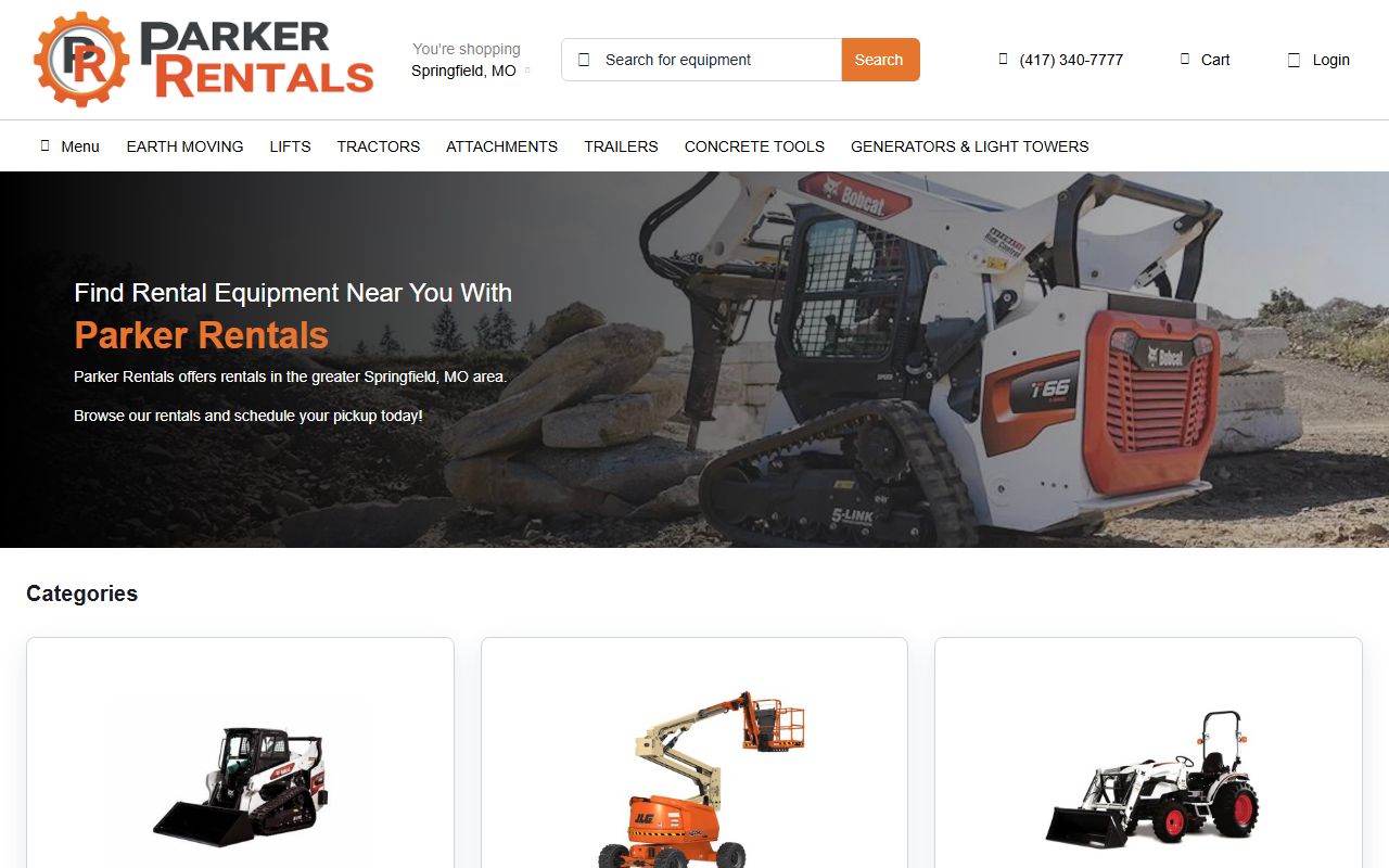 417parkerrentals.com screenshot