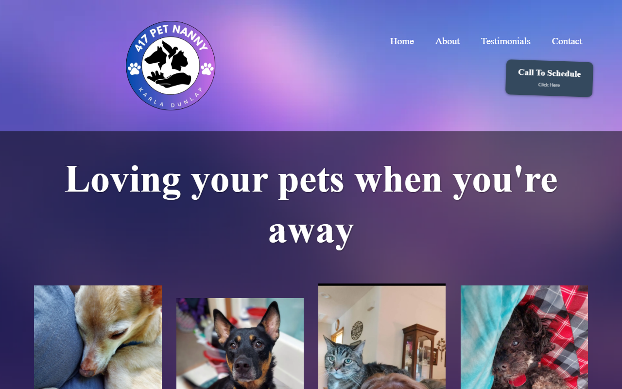 417petnanny.com screenshot