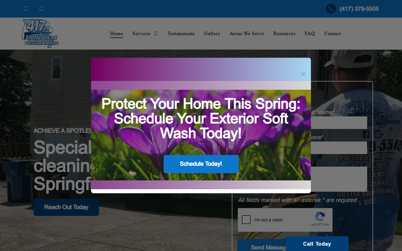 417totalclean.com screenshot