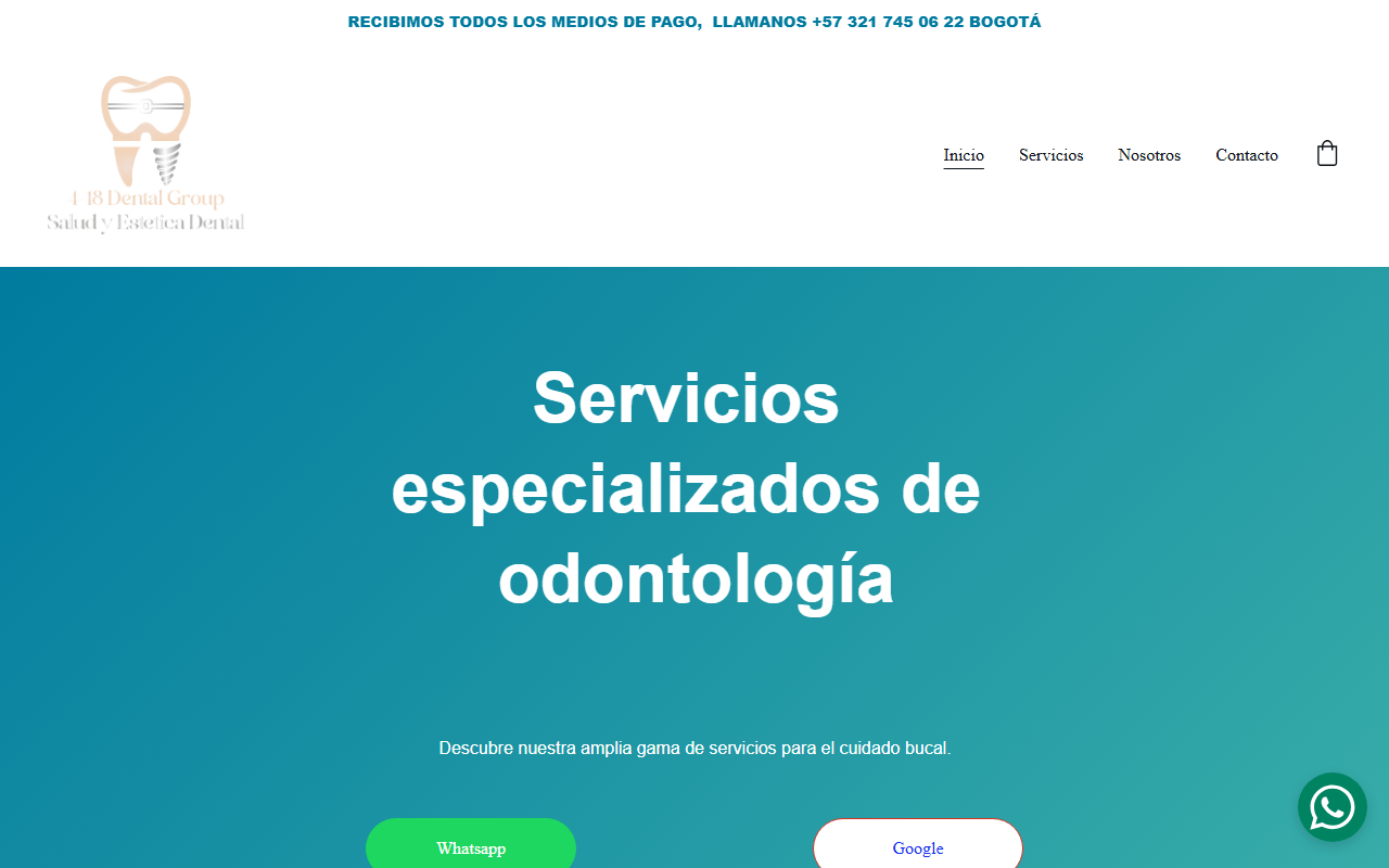 418dentalgroup.com screenshot