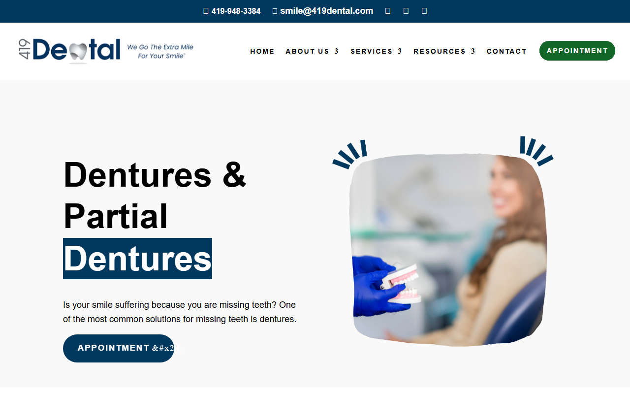 419denture.com screenshot