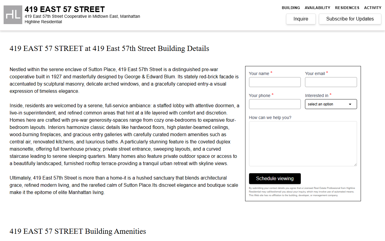 419east57th.com screenshot