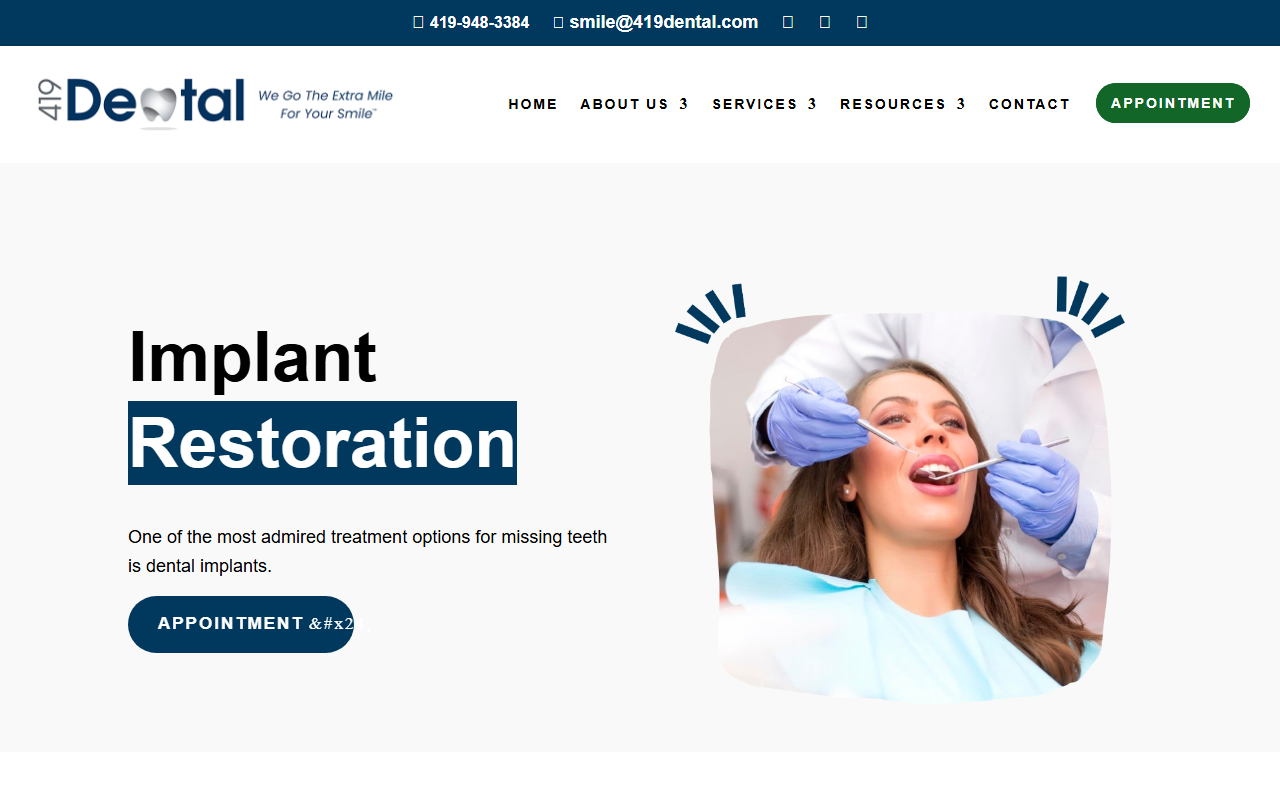 419implant.com screenshot