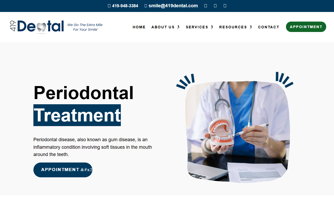 419periodontic.com screenshot
