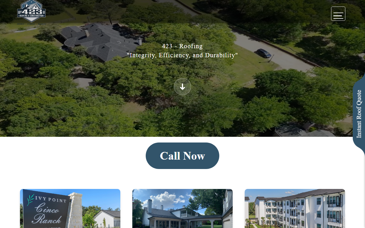 423-roofing.com screenshot