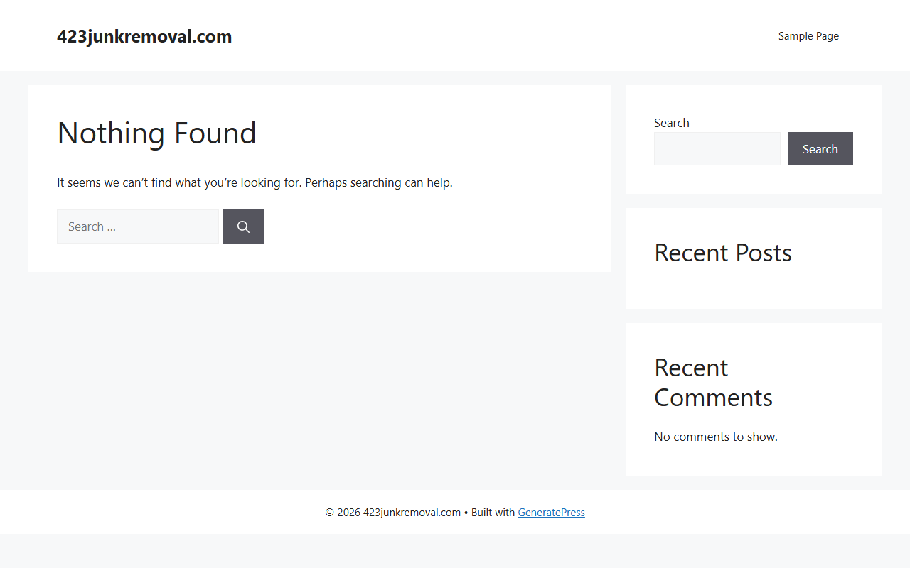 423junkremoval.com screenshot