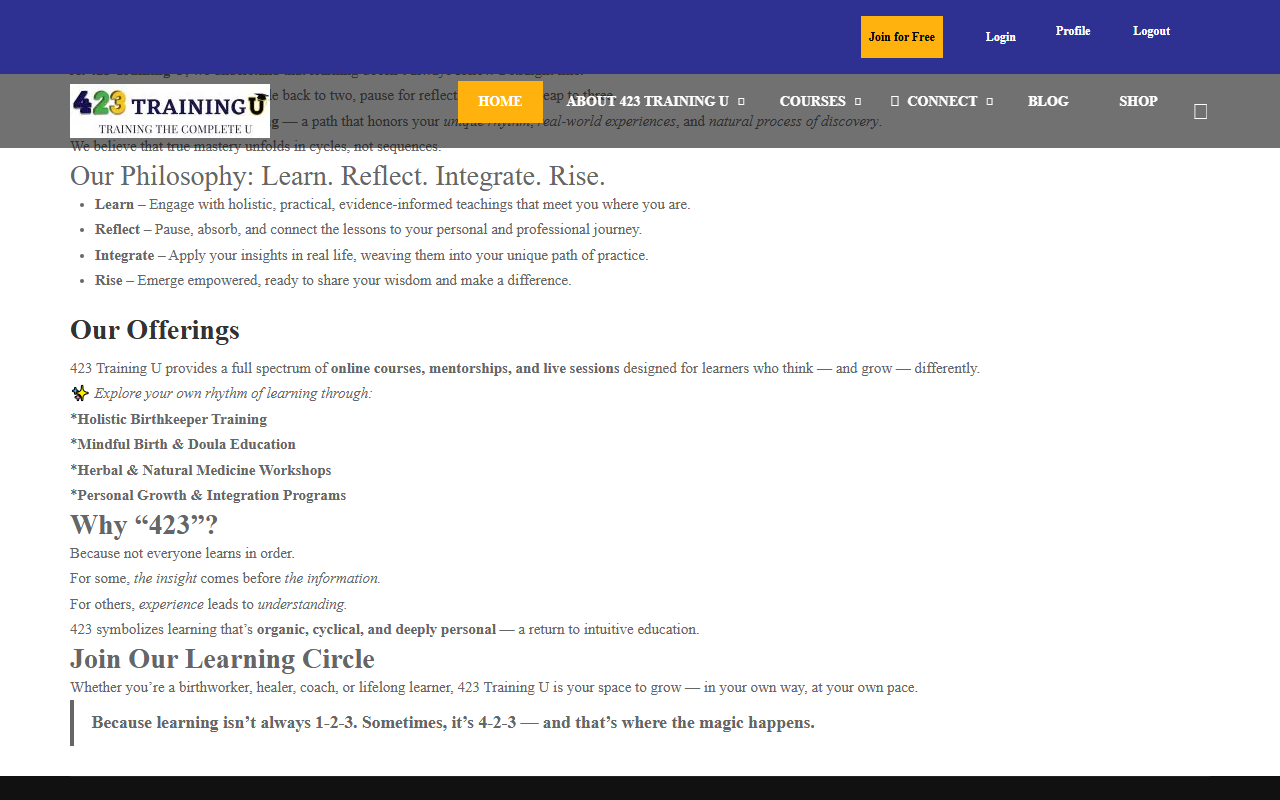 423trainingu.com screenshot