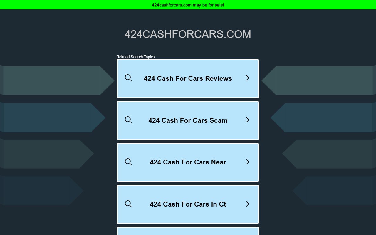 424cashforcars.com screenshot