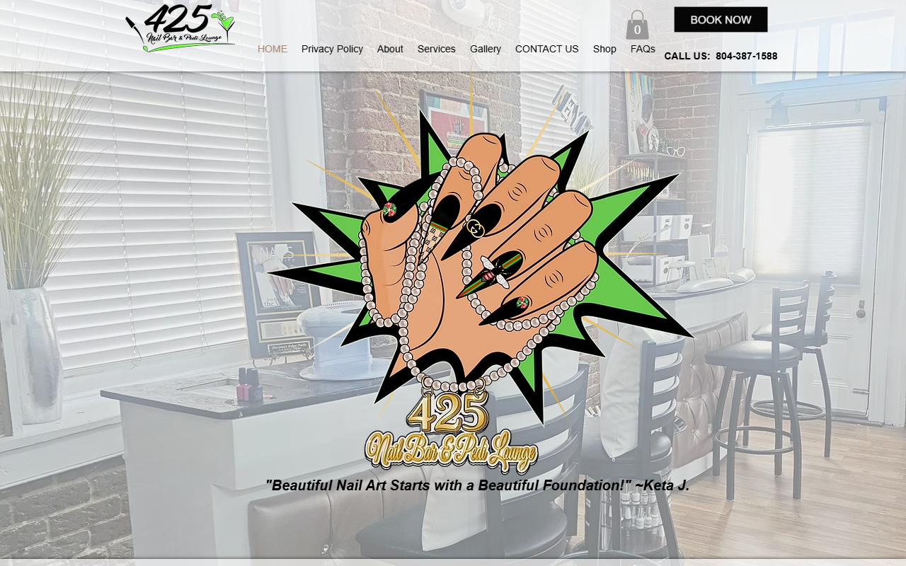 425nailbar.com screenshot