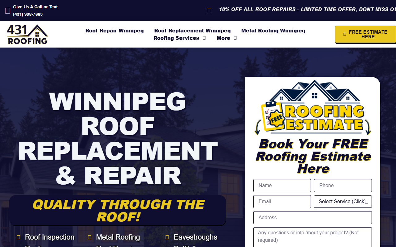 431roofing.com screenshot