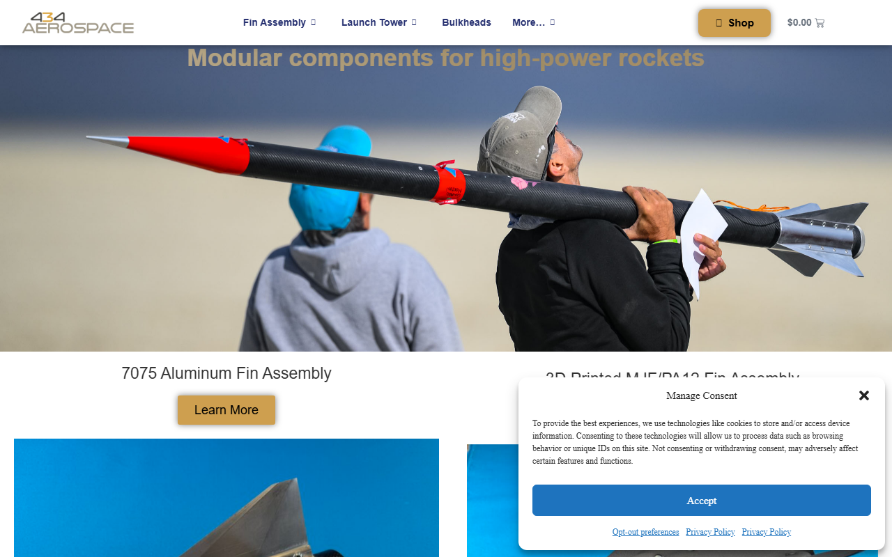 434aerospace.com screenshot