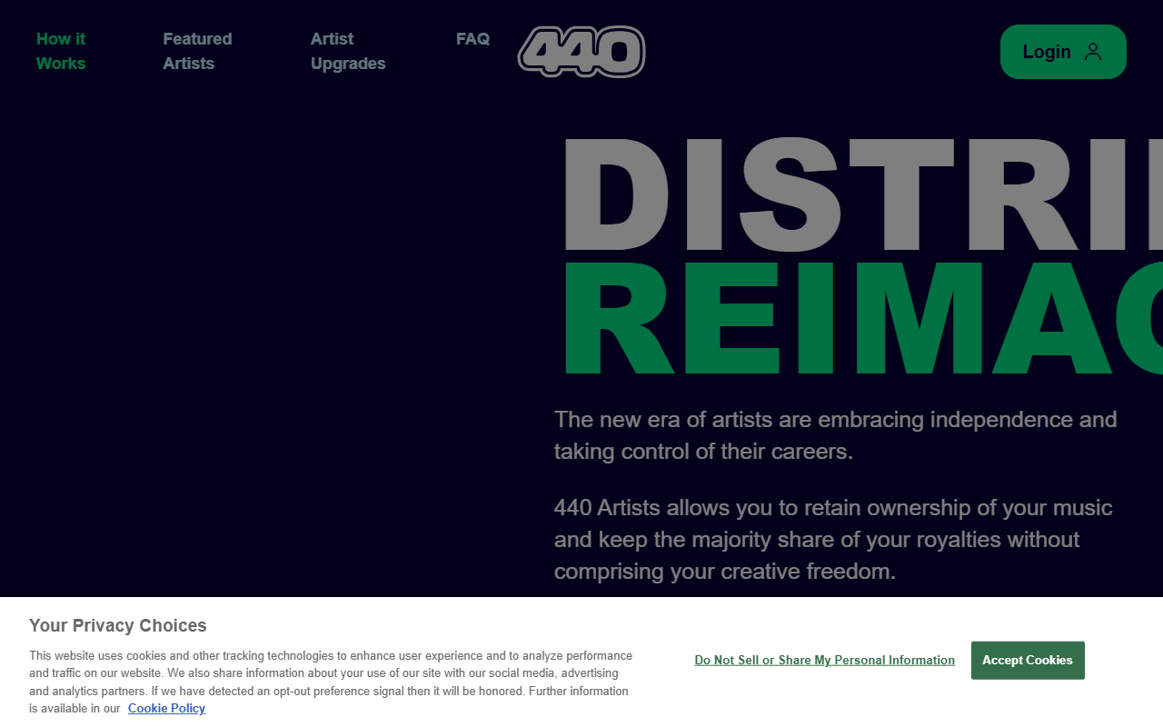 440artists.com screenshot
