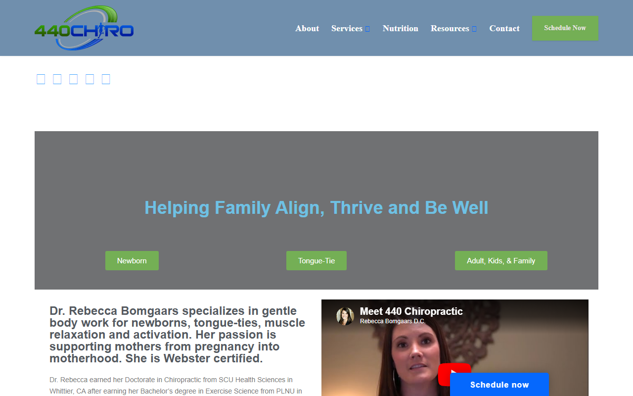 440chiropractic.com screenshot