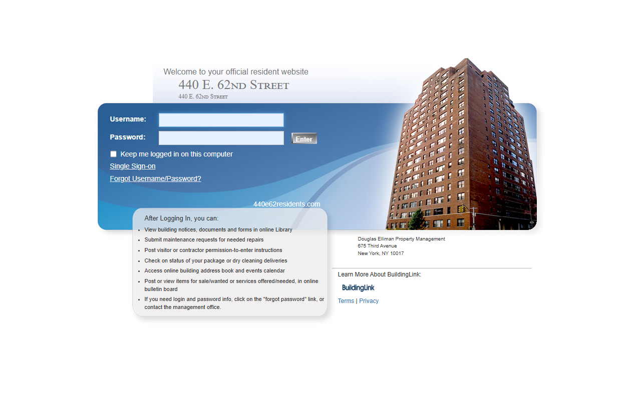 440e62residents.com screenshot