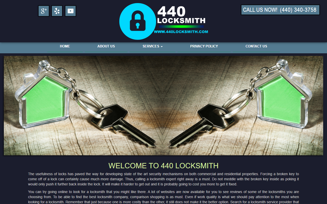 440locksmith.com screenshot