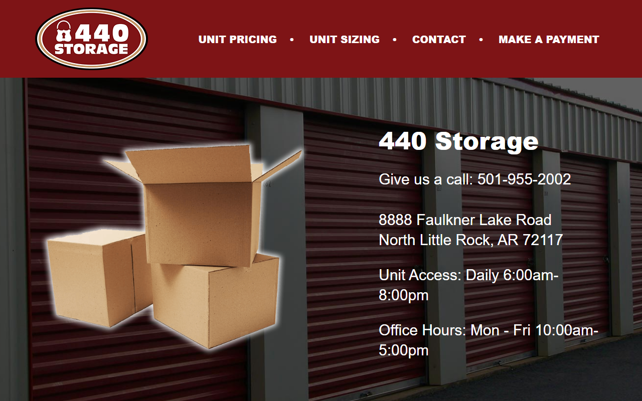 440storage.com screenshot