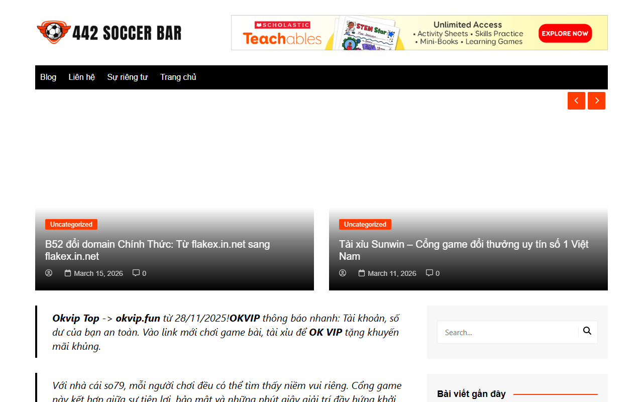 442soccerbar.com screenshot