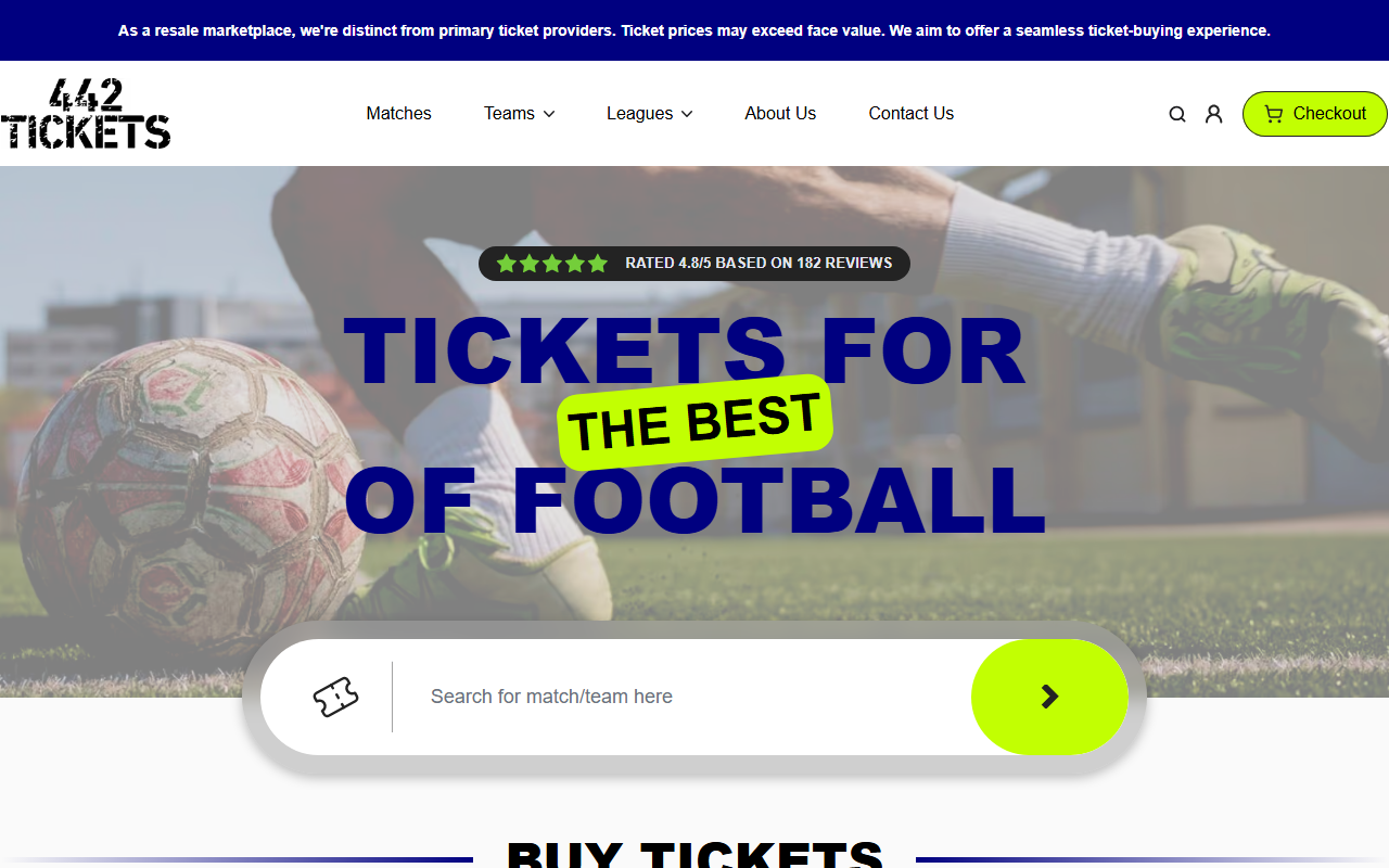442tickets.com screenshot