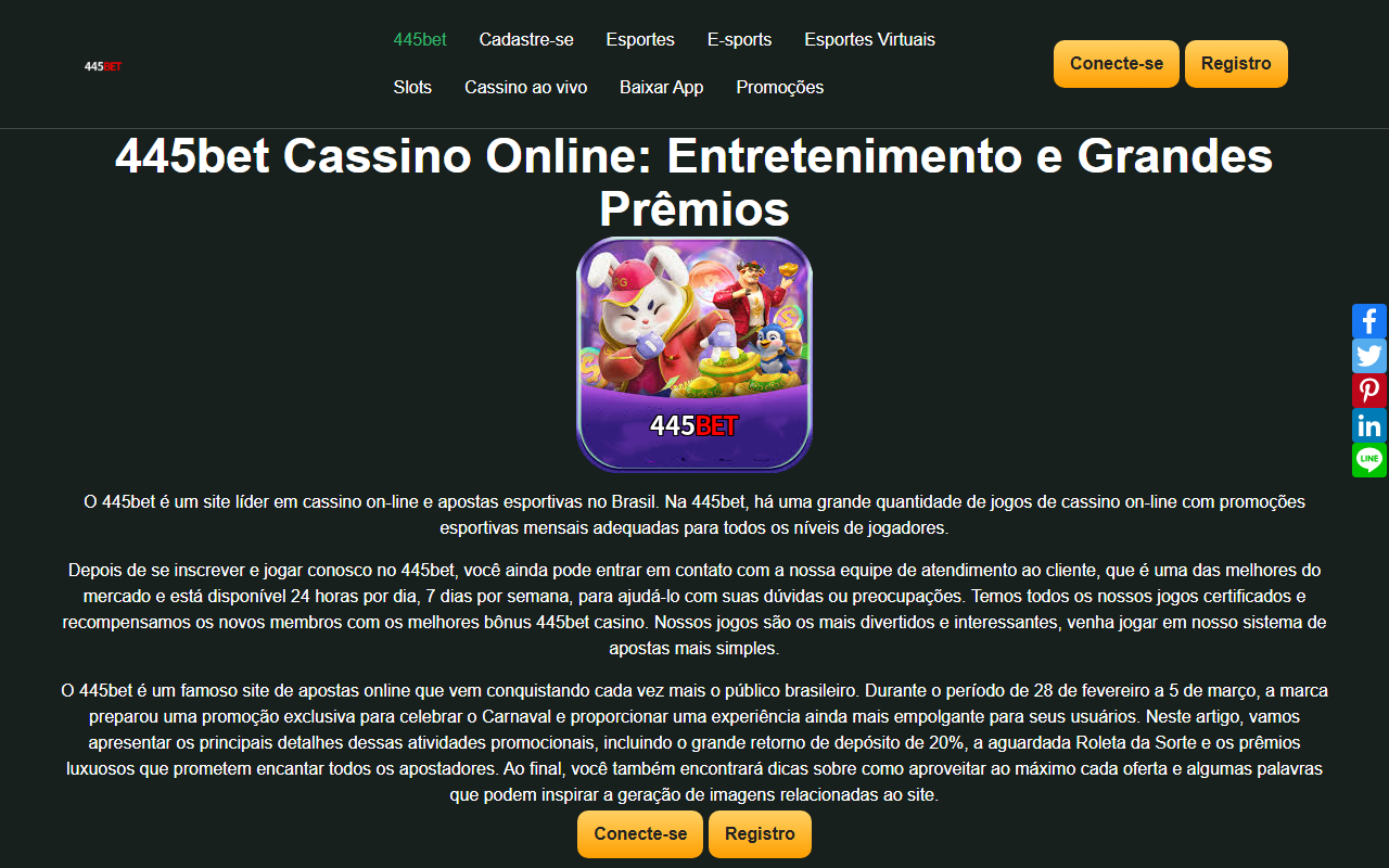 445betbrasil.com screenshot