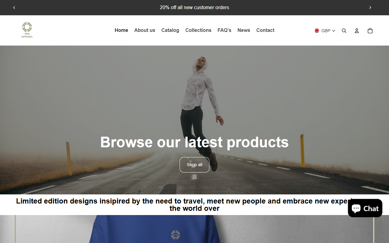 450-apparel.com screenshot