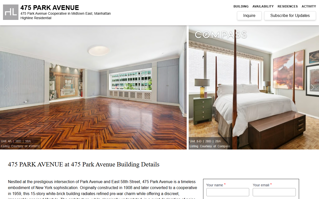 475-parkavenue.com screenshot