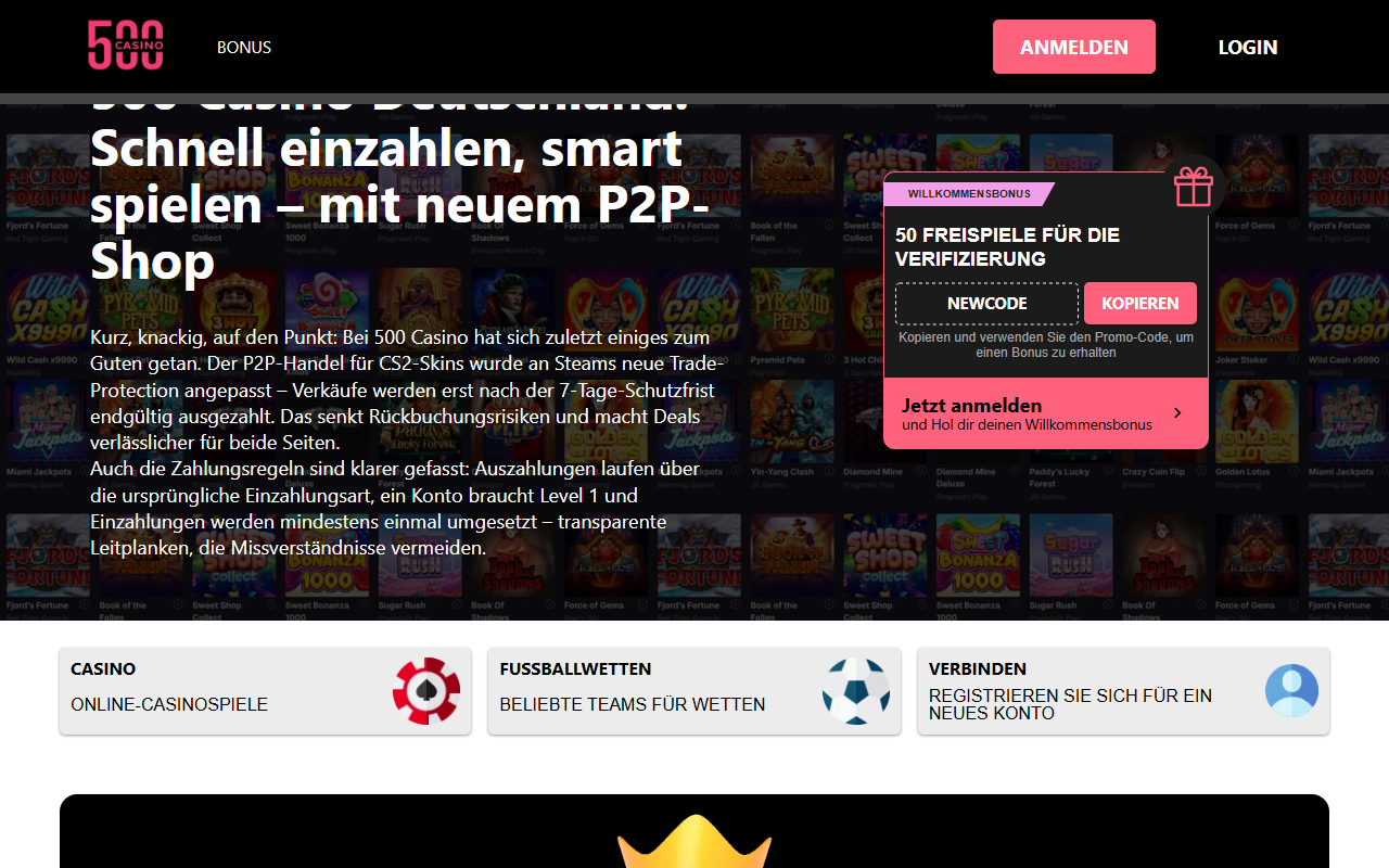 500casino-de.com screenshot