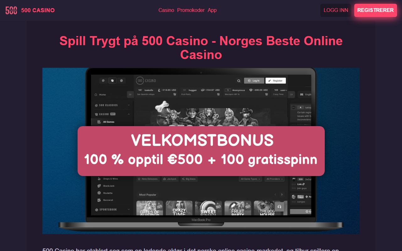 500casino-no.com screenshot
