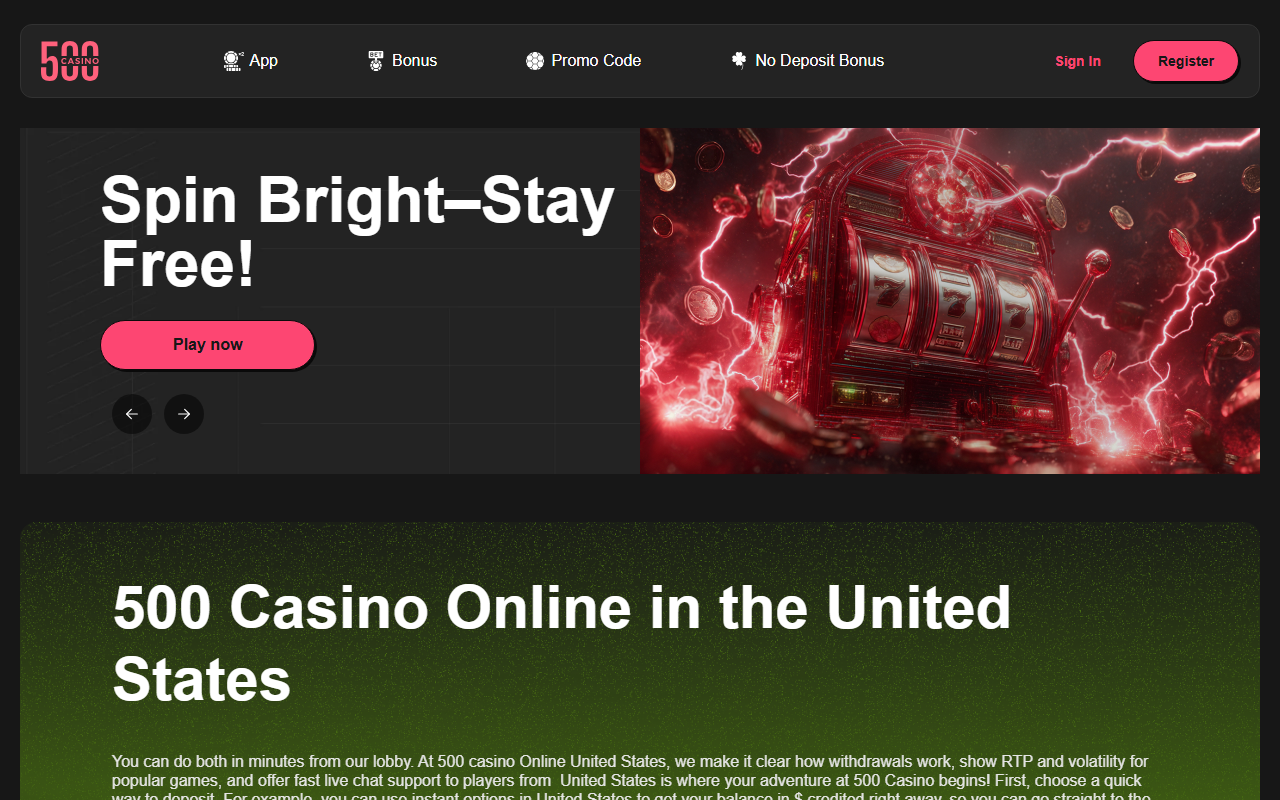 500casino-us.com screenshot