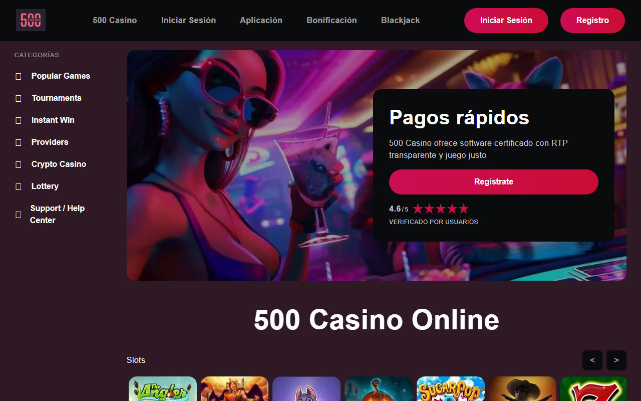 500casinospain.com screenshot