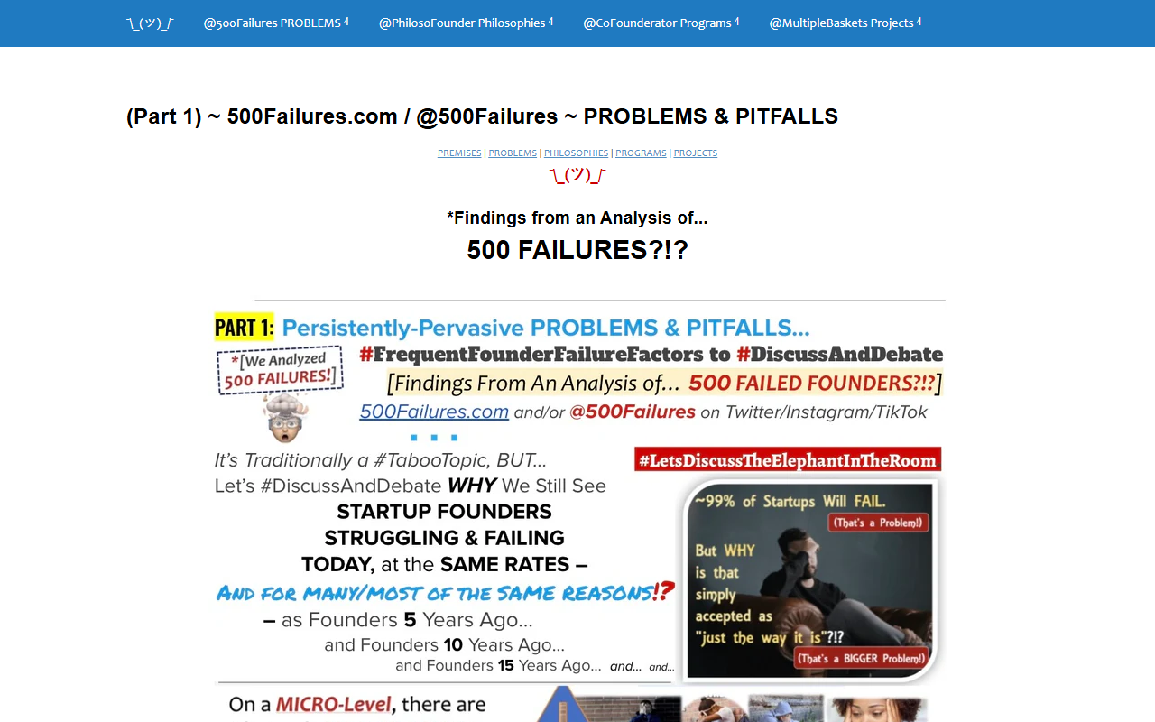 500failures.com screenshot