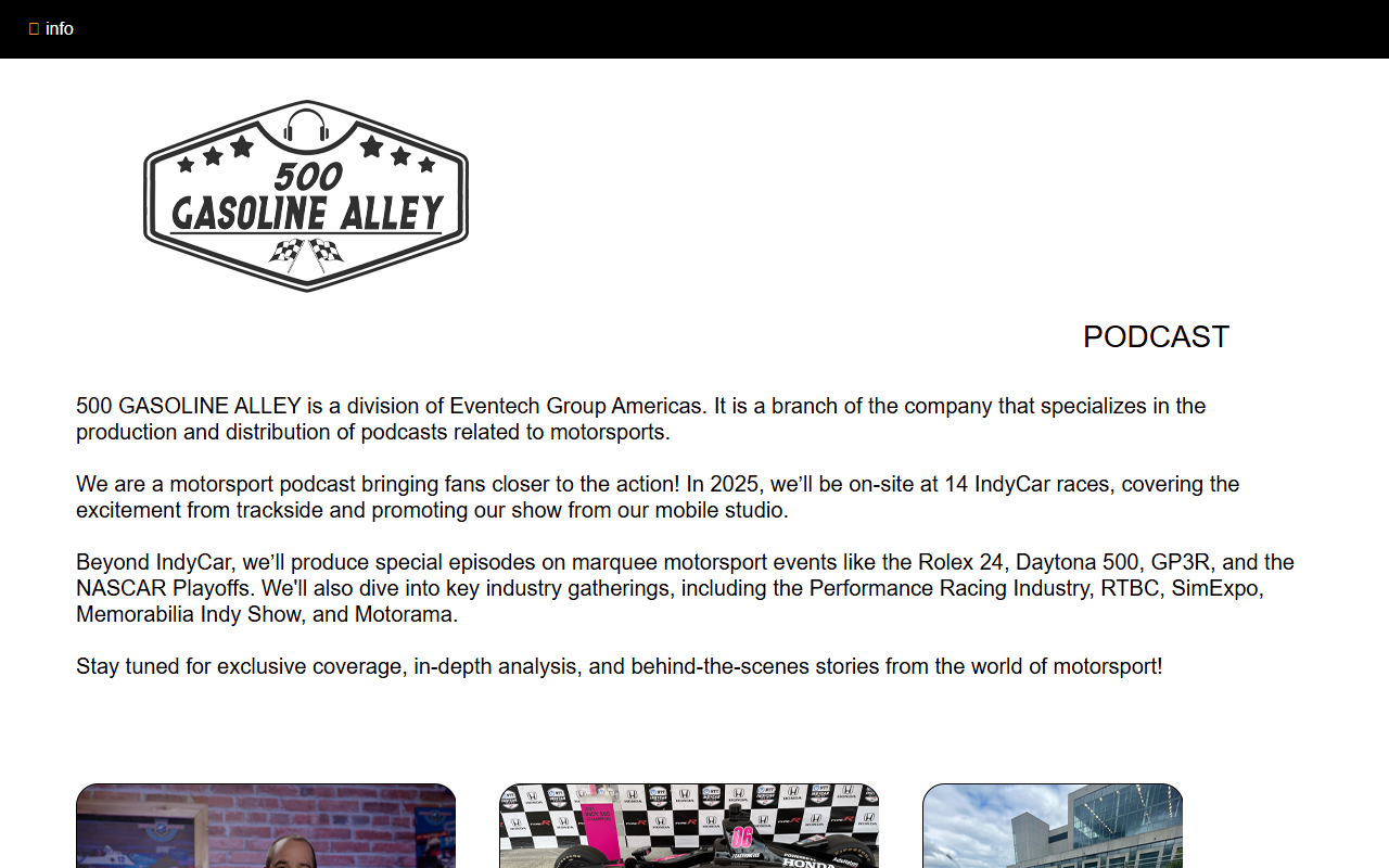 500gasolinealley.com screenshot