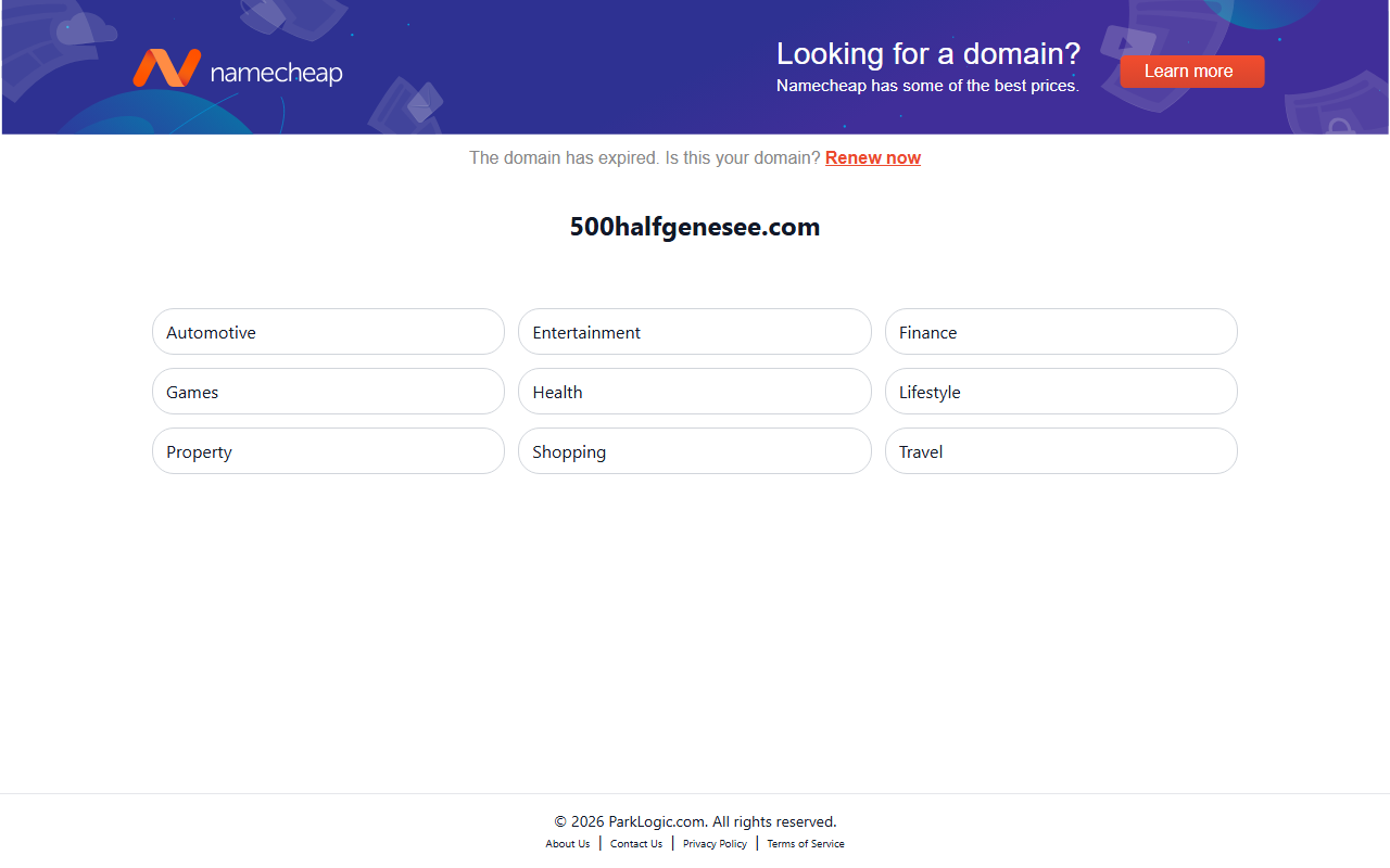 500halfgenesee.com screenshot