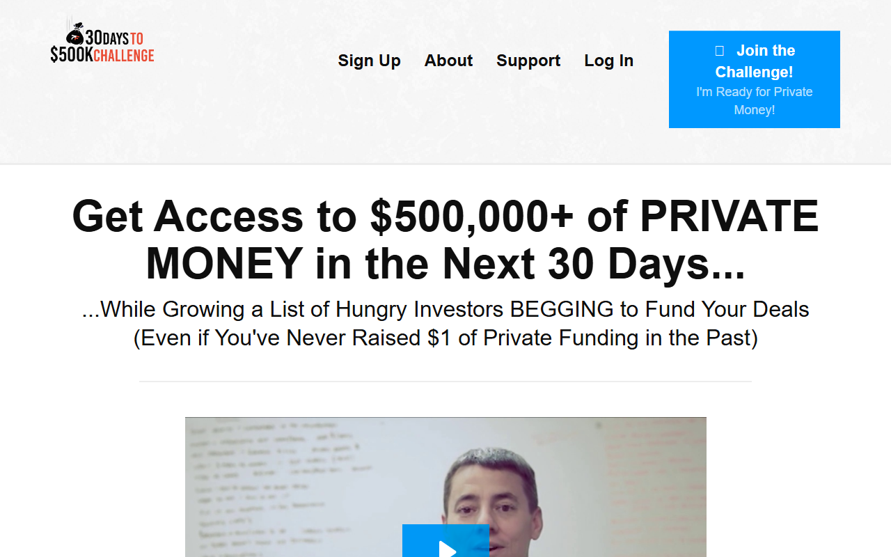 500kchallenge.com screenshot