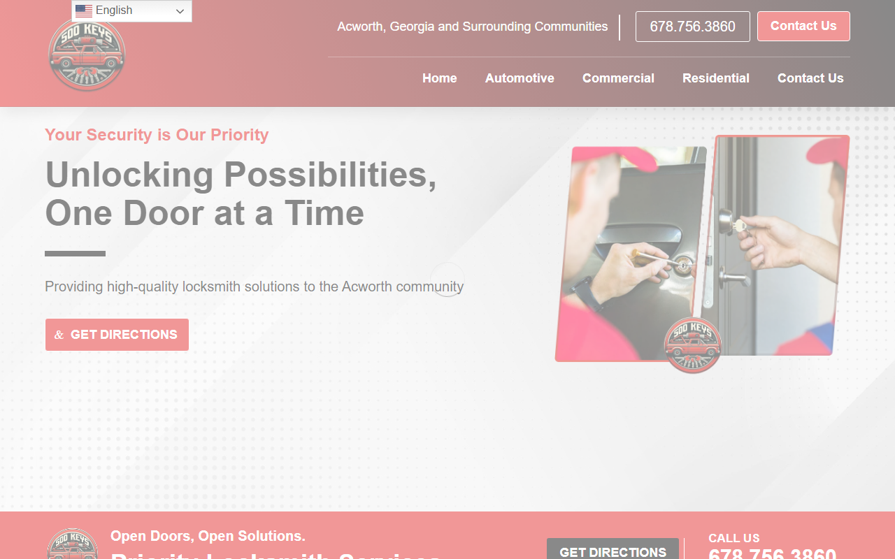500keyslocksmith.com screenshot
