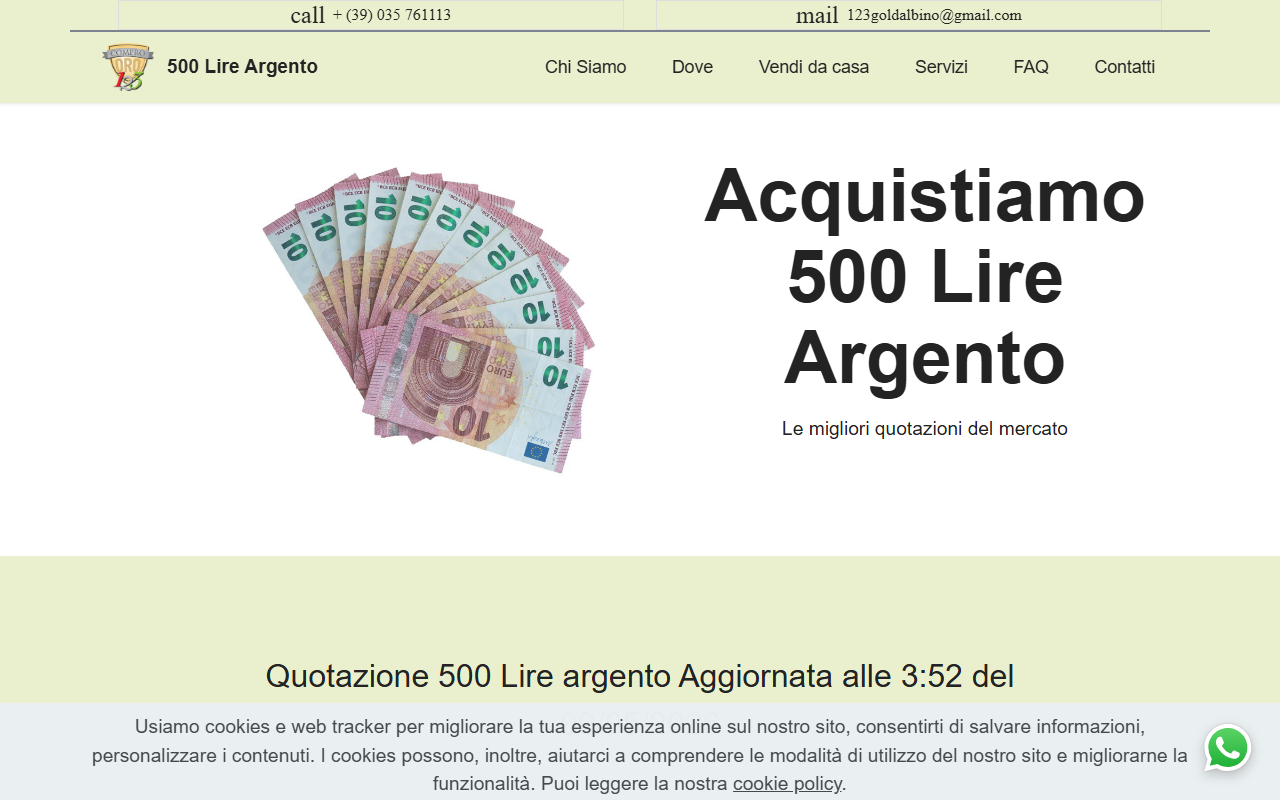 500lireargento.com screenshot
