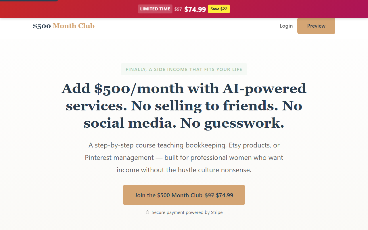 500monthclub.com screenshot