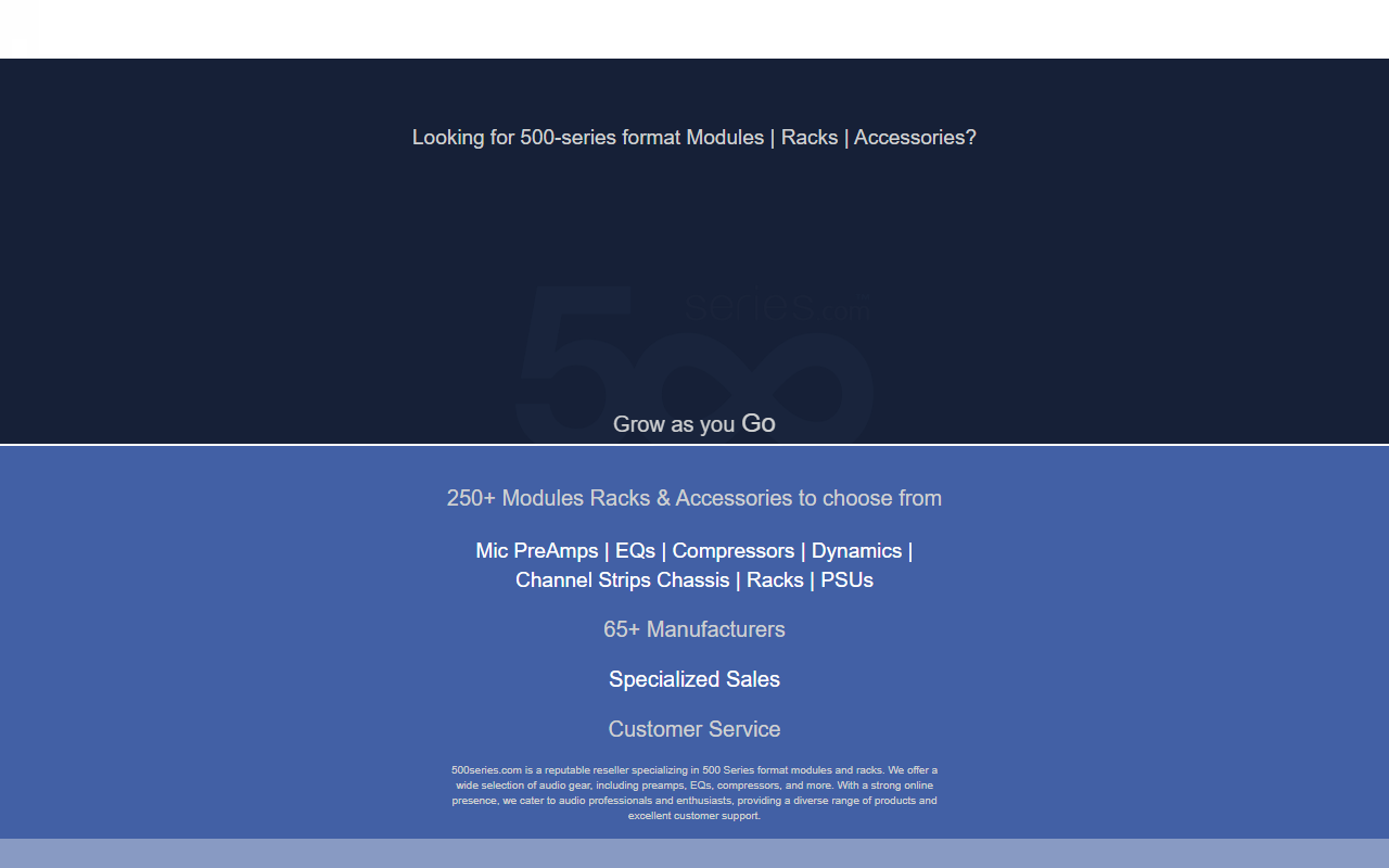 500seriesrack.com screenshot