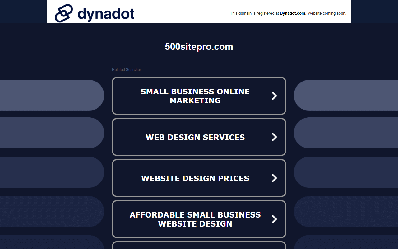 500sitepro.com screenshot