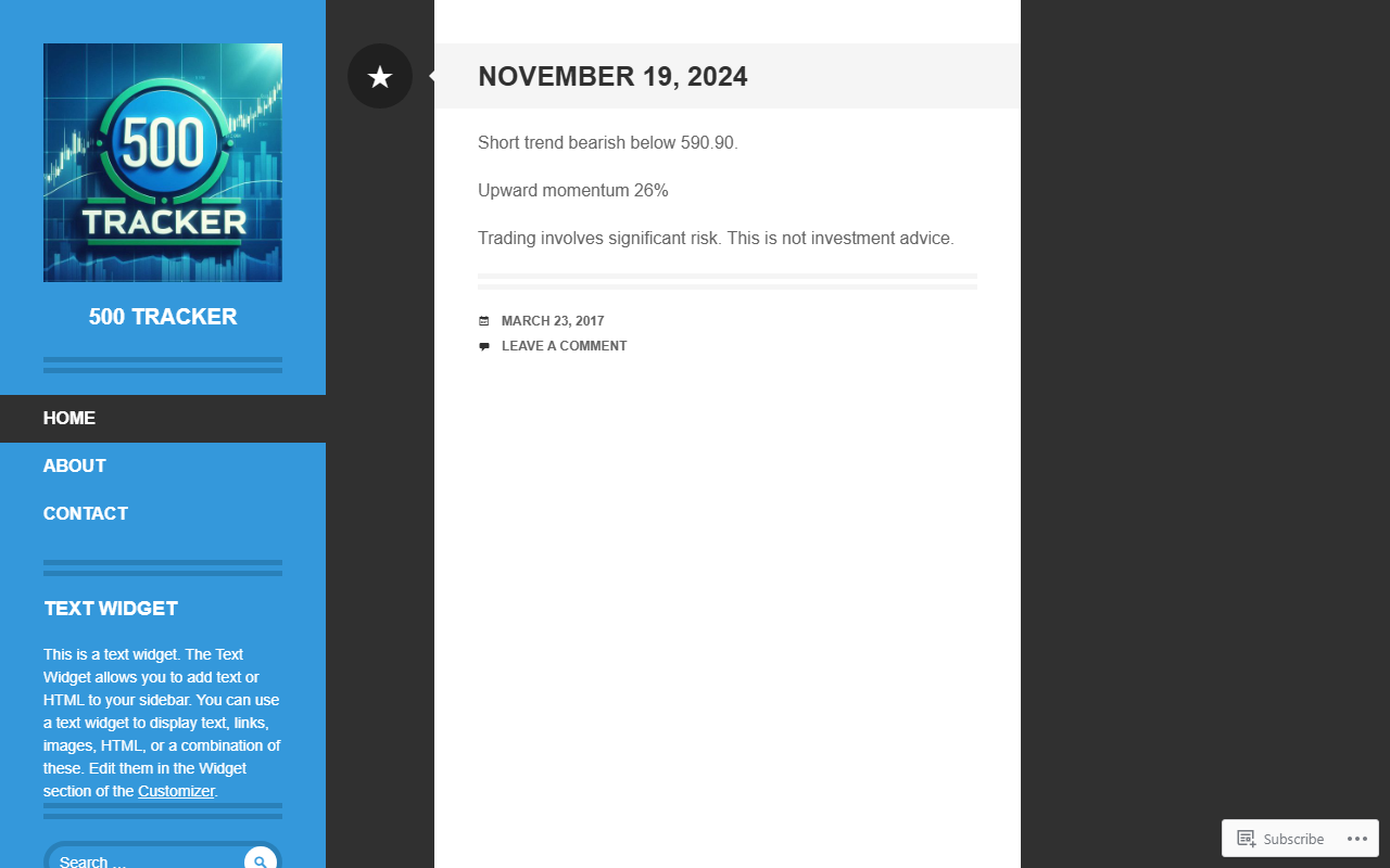 500tracker.com screenshot