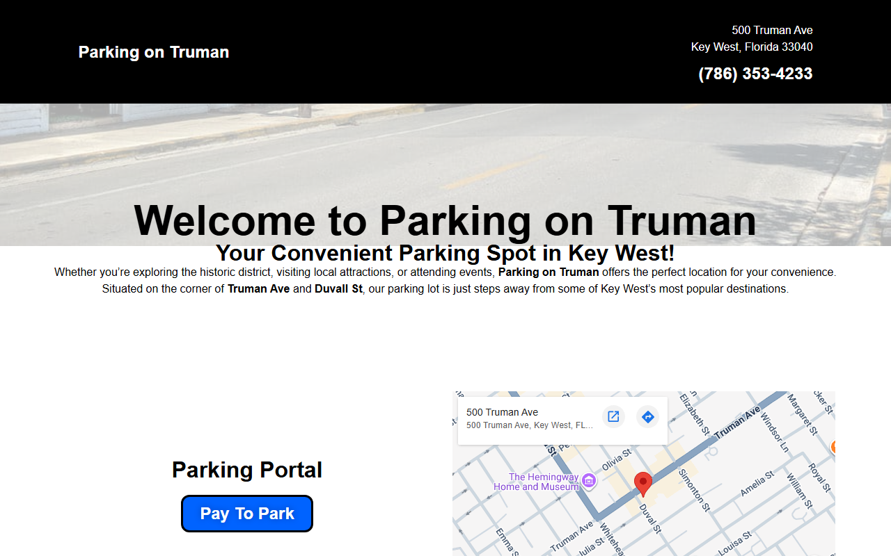 500trumanparking.com screenshot