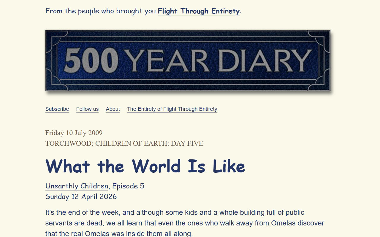 500yeardiary.com screenshot
